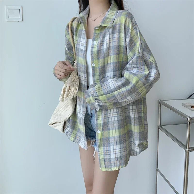 Vintage Plaid Shirt Women