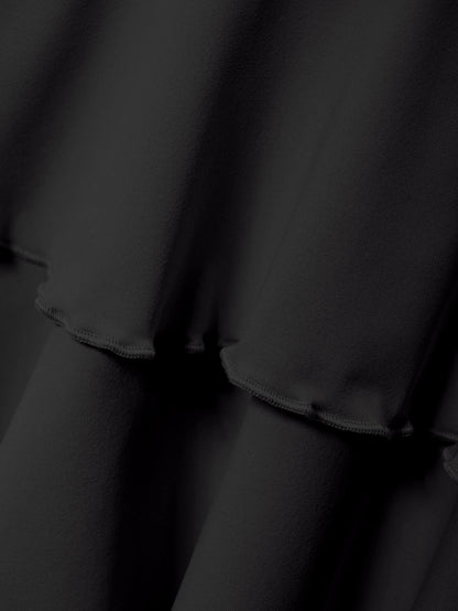 Solid Color High Waist Skirt