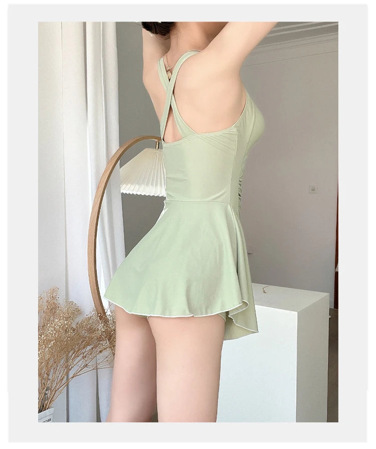 Women’s Cute One-Piece Swimsuit with Hanging Neck