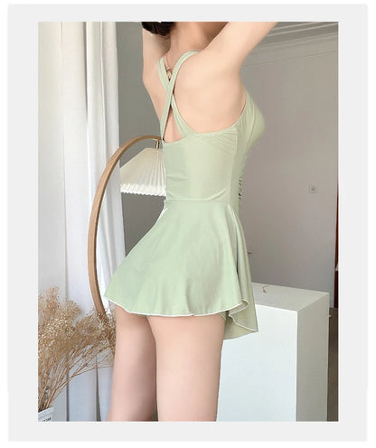 Women’s Cute One-Piece Swimsuit with Hanging Neck