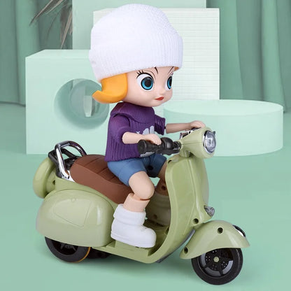 Mini Labubu Doll Motorcycle Toy