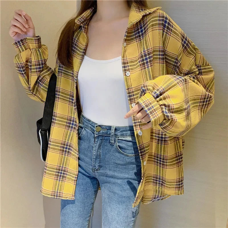 Vintage Plaid Shirt Women