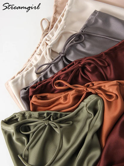 Elegant Satin Maxi Skirt