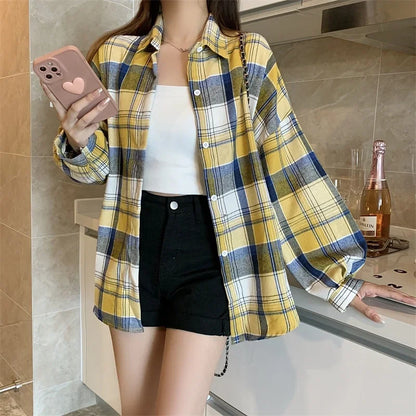 Vintage Plaid Shirt Women