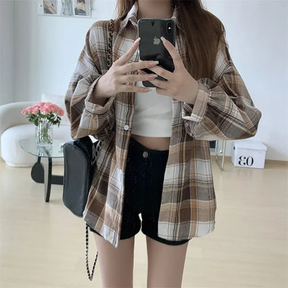 Vintage Plaid Shirt Women