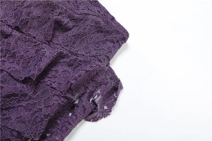 Nibber Tassels Women Skirts Irregular Hem Multi-Layered Ruffles Lace Patchwork Sweet Summer Trend Daily Skinny Versatile Bottoms