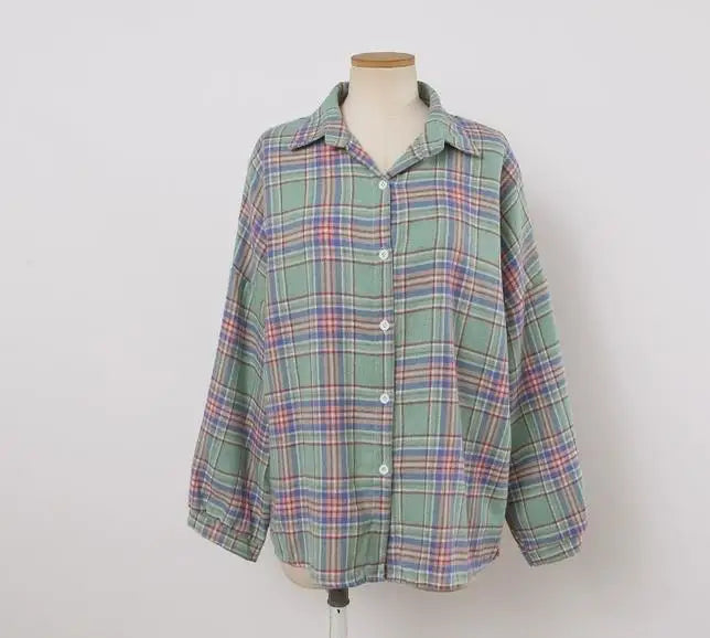Vintage Plaid Shirt Women
