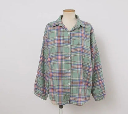 Vintage Plaid Shirt Women