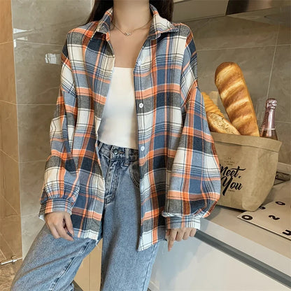 Vintage Plaid Shirt Women