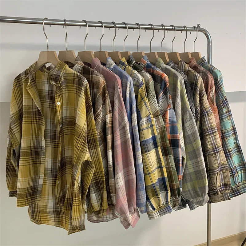 Vintage Plaid Shirt Women