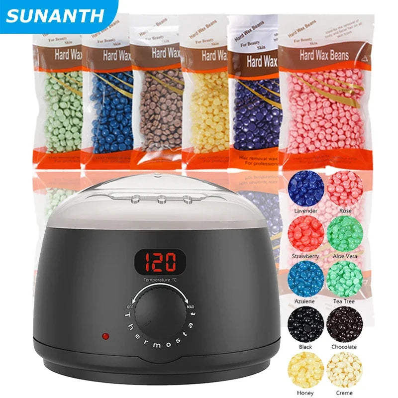 Wax Heater 500ML Set with Digital Display + 200g Wax Beans