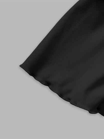 Solid Color High Waist Skirt