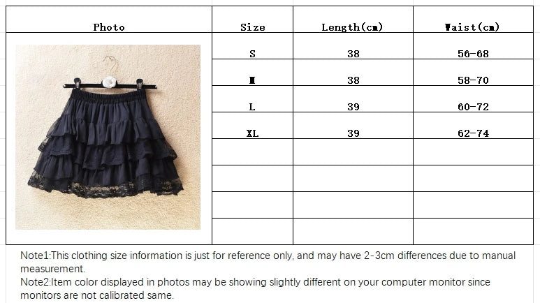 Women’s Gothic Lace Tutu Skirt