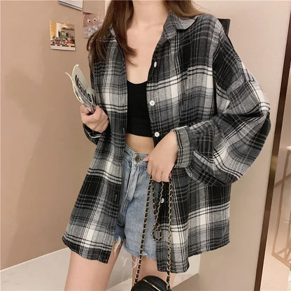Vintage Plaid Shirt Women
