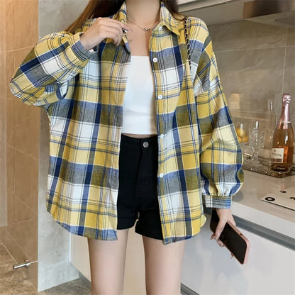 Vintage Plaid Shirt Women