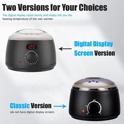 Wax Heater 500ML Set with Digital Display + 200g Wax Beans