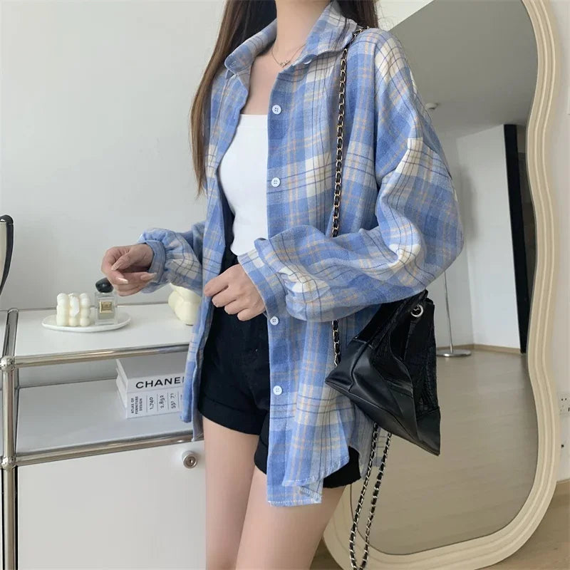 Vintage Plaid Shirt Women