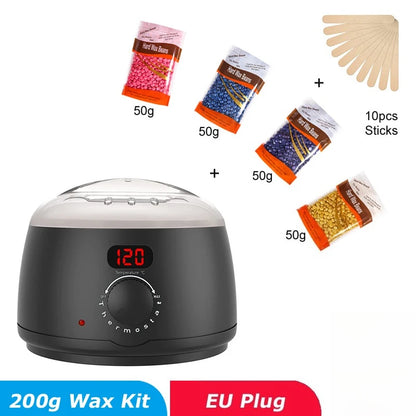 Wax Heater 500ML Set with Digital Display + 200g Wax Beans