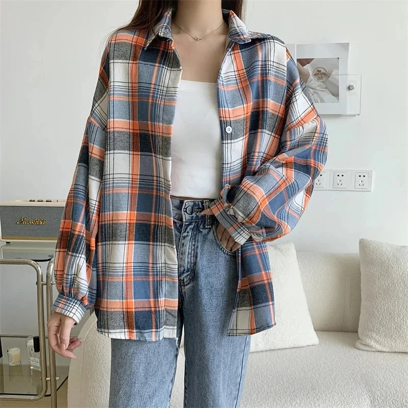 Vintage Plaid Shirt Women
