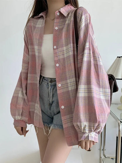 Vintage Plaid Shirt Women