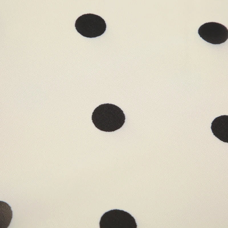 Elegant Polka Dot Midi Skirt