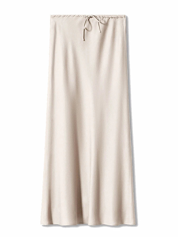 Elegant Satin Maxi Skirt