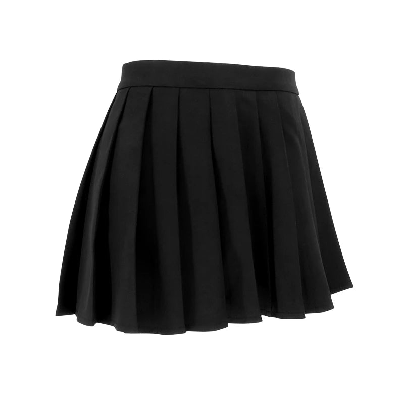 Sexy Black Pleated Skirt