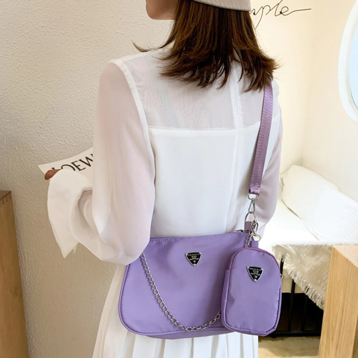 Nylon Crossbody Bag Women