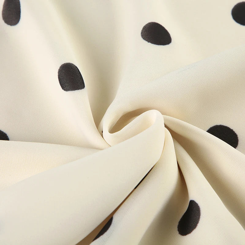 Elegant Polka Dot Midi Skirt