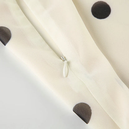 Elegant Polka Dot Midi Skirt