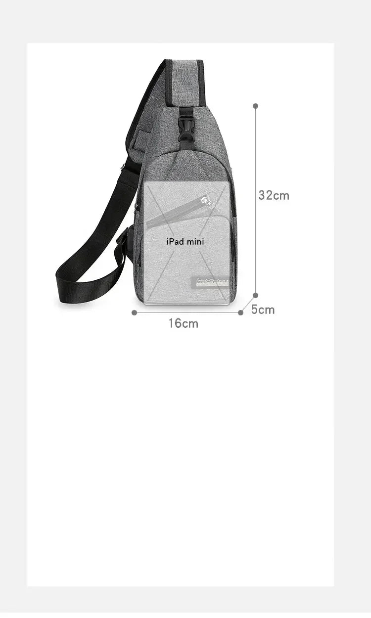 Unisex One-Shoulder Chest Bag