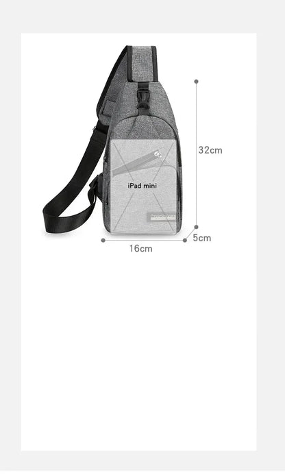 Unisex One-Shoulder Chest Bag