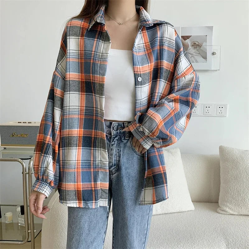 Vintage Plaid Shirt Women