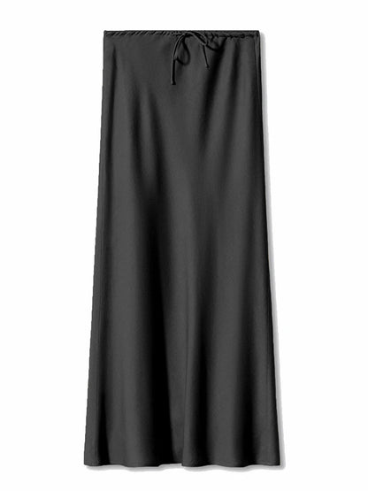 Elegant Satin Maxi Skirt