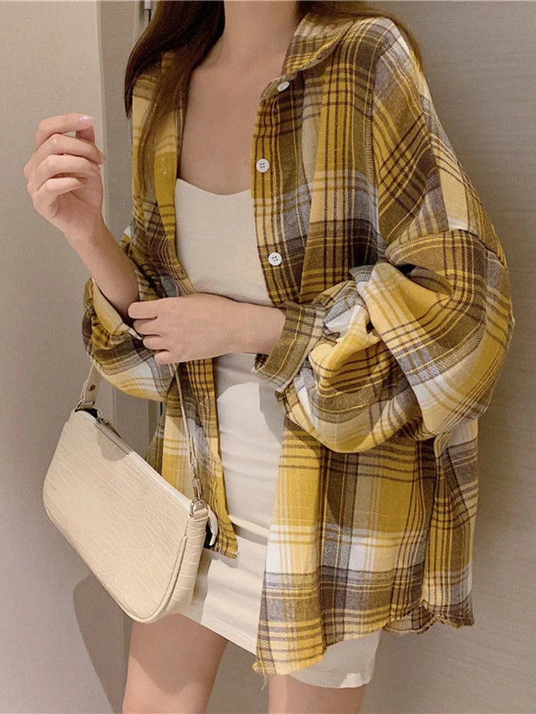 Vintage Plaid Shirt Women