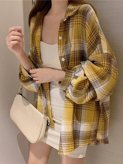Vintage Plaid Shirt Women