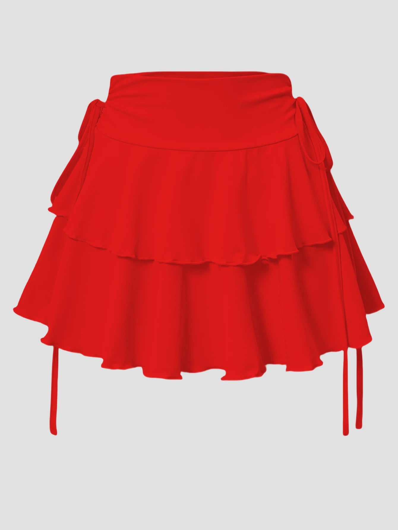 Solid Color High Waist Skirt