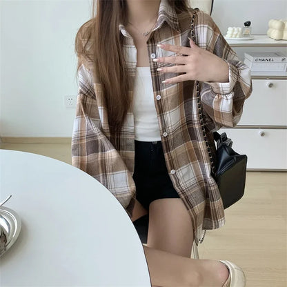 Vintage Plaid Shirt Women