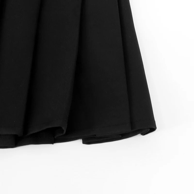 Sexy Black Pleated Skirt
