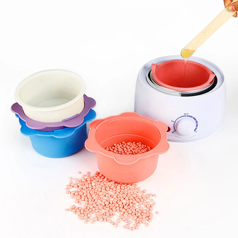 Heat-Resistant Silicone Wax Warmer Bowl with Stirring Stick