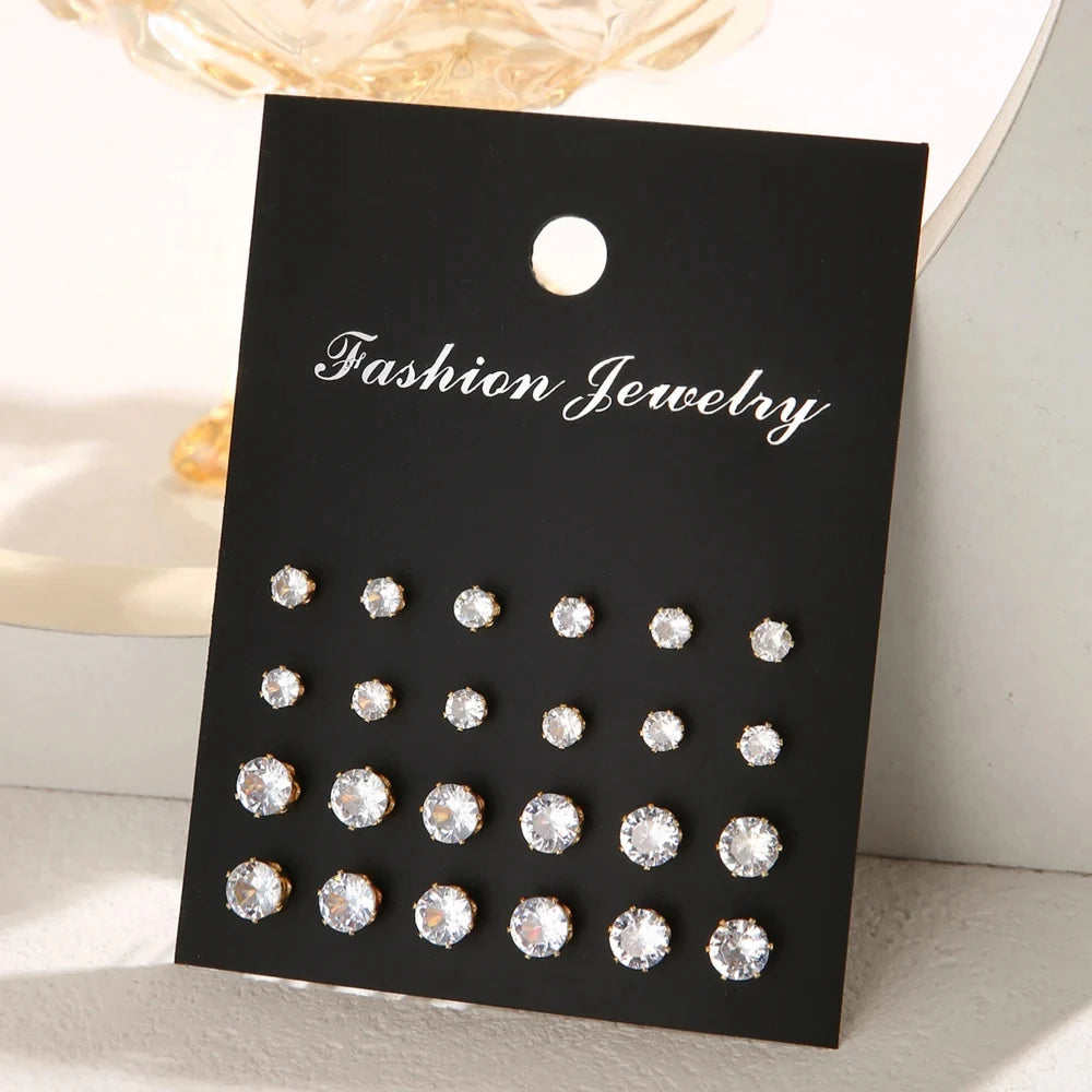 Elegant Crystal Stud Earrings