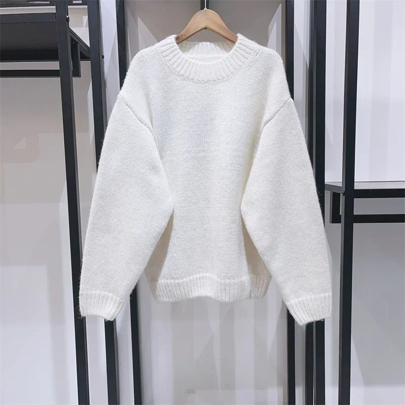 Women's Knitwear Comfort And Casual Printed Long Sleeve Round Neck Sweater