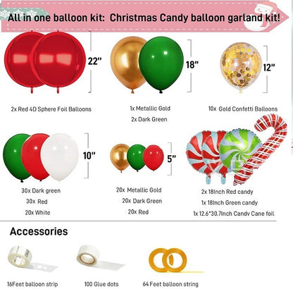 Christmas Party Scene Arrangement Themed Balloon Chain Set