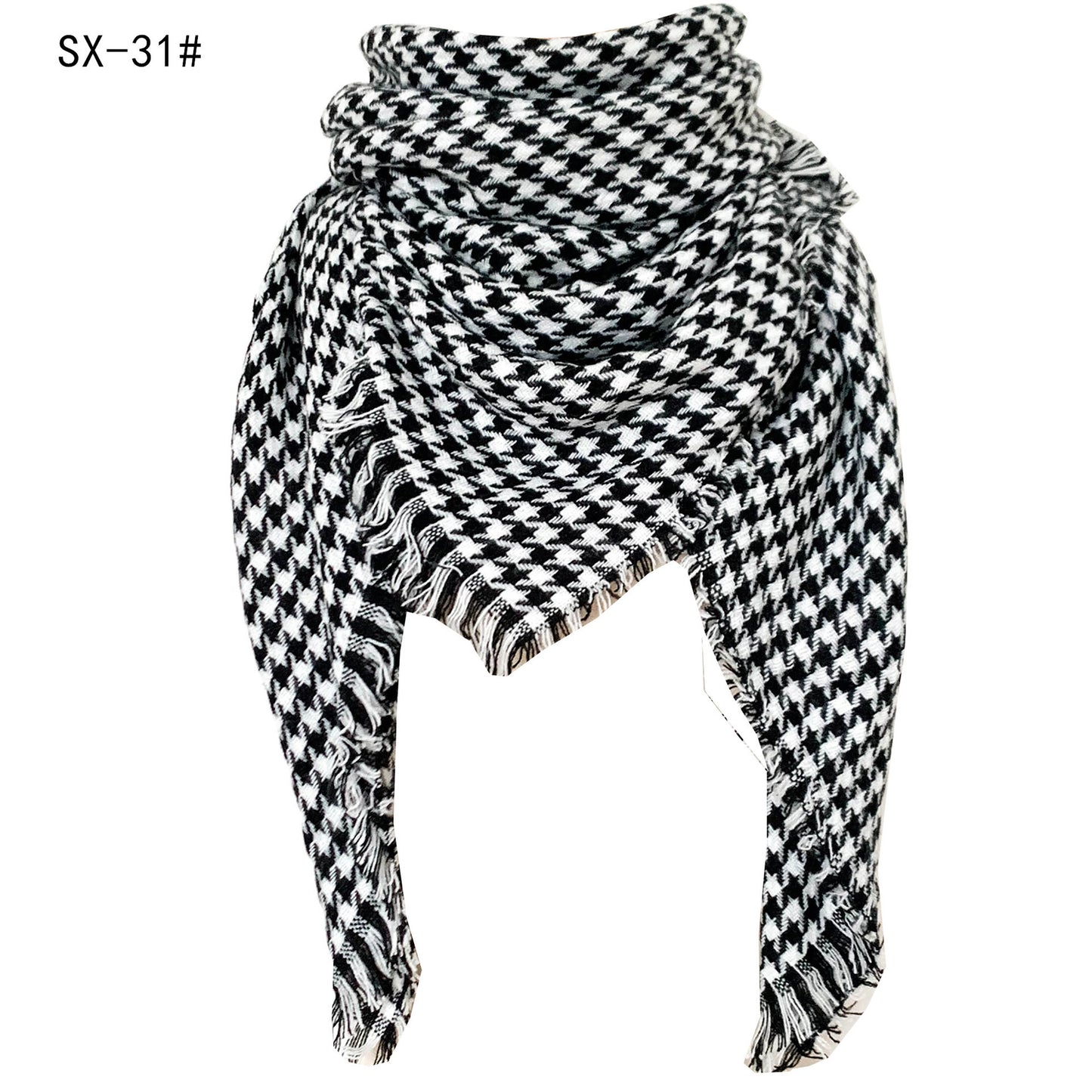 Cashmere-like Colorful Plaid Square Scarf