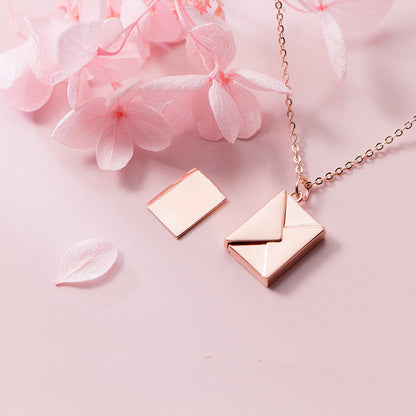 Envelope Letter Pendant Necklace