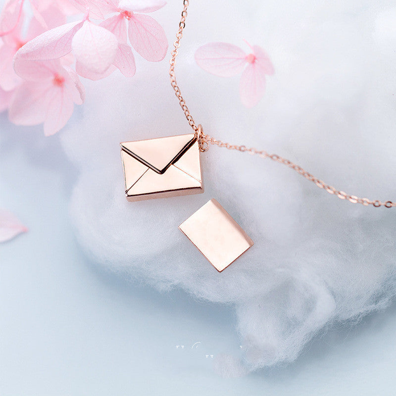 Envelope Letter Pendant Necklace