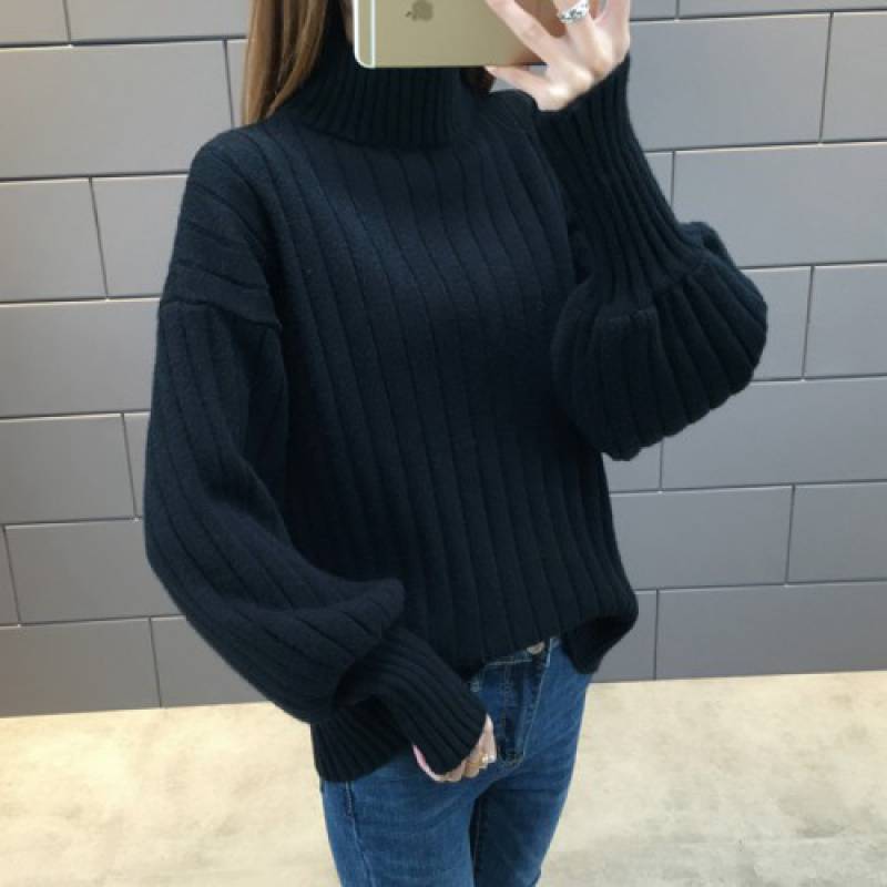 Turtleneck Sweater Spring And Autumn Pullover Loose Winter Knit