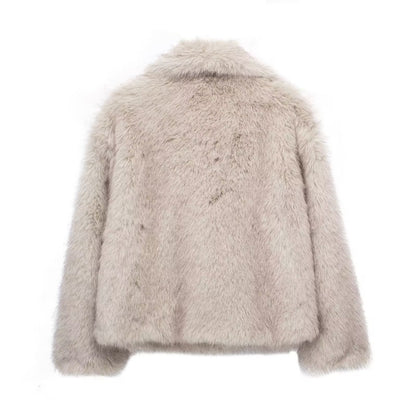 Women’s Winter Plush Fluffy Lapel Jacket