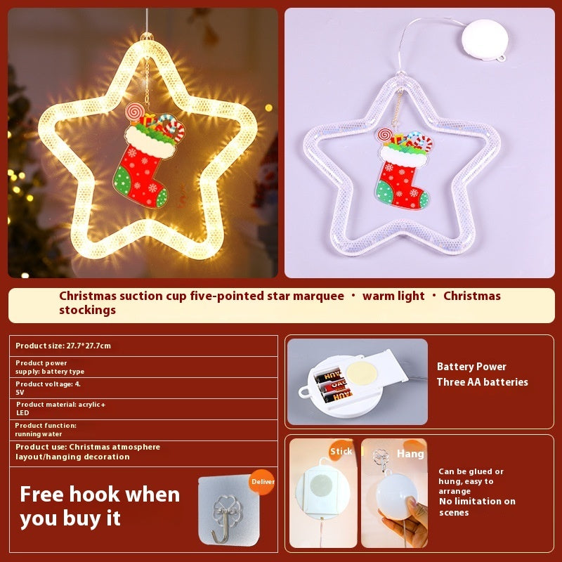 LED Christmas Star Pendant Decoration