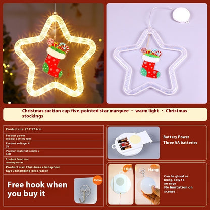 LED Christmas Star Pendant Decoration